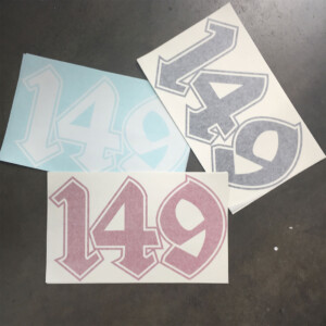 Number plates for skis. Jet Ski Racer stickers