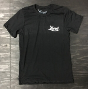 Laced left chest print. Clean Laced Belts men's T-Shirt