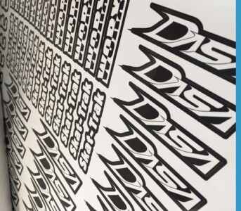 Dasa Racing stickers, Skat-Trak, WORX Sponsor logos. Dasa Racing stickers