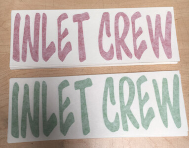 Inlet Crew decals Inlet Crew decals
