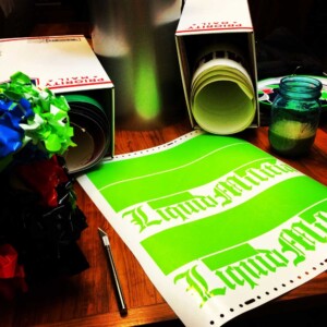 Florescent vinyl cost more but worth the look. Plotter cut vinyl is all done by hand one letter at a time. Florescent vinyl cost more but worth the look