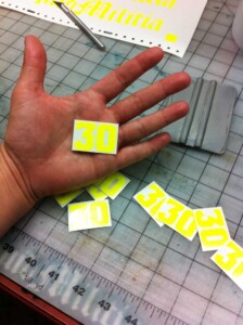 Small Race numbers 30 Small Race numbers 30