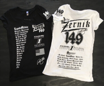 #149 racing shirts support pits shirts. girls racing sponsor tees