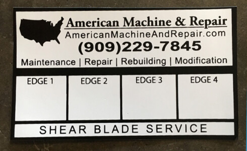 Client needed stickers for machine maintenance. American Machine & Repair Stickers