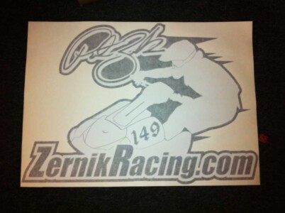Large 2 color plotter cut decals. Large 2 color decal