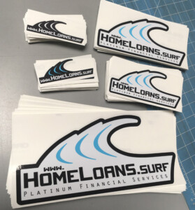 Large full color digital printed stickers. www.HomeHoans.Surf Decals