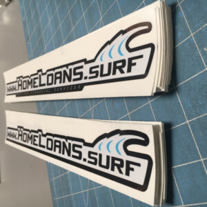 We designed this logo for the client. Home Loans Surf Stickers