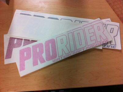 Pink ProRider Magazine Decals Pink ProRider Decals