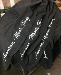 American Muscle Family Merch. Hoodie sleeve prints. American Muscle Family Merch