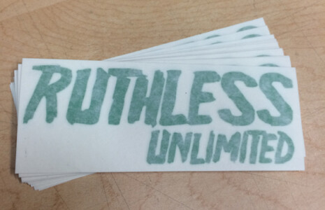 Green ruthless decals. Ruthless Unlimited Decals