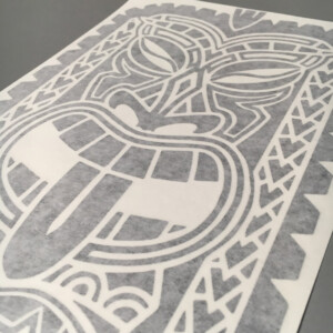 Very detailed sticker for a customer. Tribal detailed di-cut style sticker