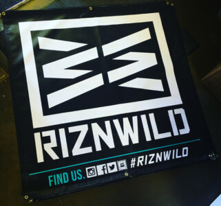 High quality sewn and grommet banners. RIZNWILD 4'X4' Banners