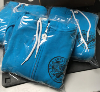 Poly bagged sweatshirts with size tag Poly bagged sweatshirts with size tag