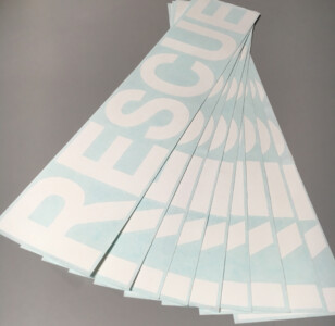 Boat RESCUE decals Boat RESCUE decals