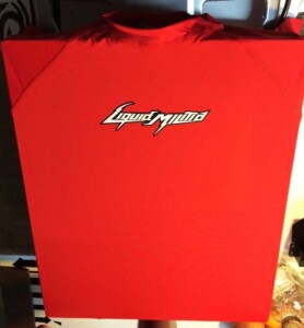 logos heat pressed into rash guards. Rash guard logos heat pressed