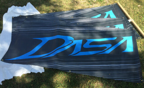 Dasa racing blue banners. Dasa Racing full color digital printed banners