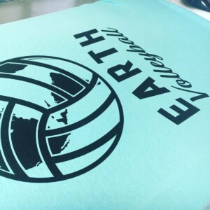Screen Printed Earth Volleyball Team Shirts. Volleyball Team Shirts