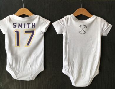 Newborn custom last name baby gift for baby shower. custom baby gifts onesie