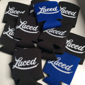 Koozies, coozies, collies. Laced Belt Co. Koozies